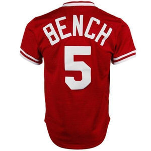 Johnny Bench Cincinnati Reds Mitchell & Ness 1983 Copperstown Collection Mesh Batting Practice Jersey - Red