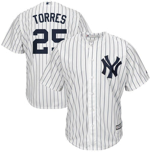 Gleyber Torres New York Yankees Majestic Official Cool Base Player Jersey - White/Navy