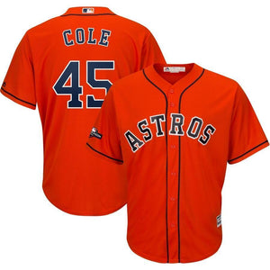 Gerrit Cole Houston Astros Majestic 2019 Postseason Official Cool Base Player Jersey - Orange