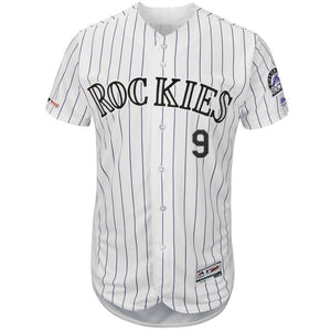 Daniel Murphy Colorado Rockies Majestic Home Flex Base Collection Player Jersey – White/Purple