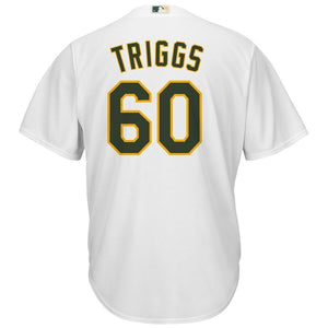 Andrew Triggs Oakland Athletics Majestic Home Cool Base Jersey - White