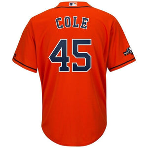 Gerrit Cole Houston Astros Majestic 2019 Postseason Official Cool Base Player Jersey - Orange