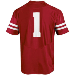 #1 Wisconsin Badgers Under Armour Team Replica Football Jersey - Red