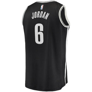 DeAndre Jordan Brooklyn Nets Fanatics Branded Fast Break Replica Jersey Black - Icon Edition