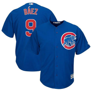 Javier Baez Chicago Cubs Majestic Alternate Official Cool Base Player Jersey - Royal/White