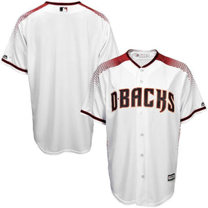 Arizona Diamondbacks Majestic Offical Cool Base Jersey - White/Sedona Red