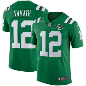 Joe Namath New York Jets Nike Color Rush Vapor Untouchable Retired Player Limited Jersey - Green