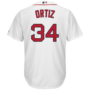 David Ortiz Boston Red Sox Majestic Home Official Cool Base Player Jersey - White