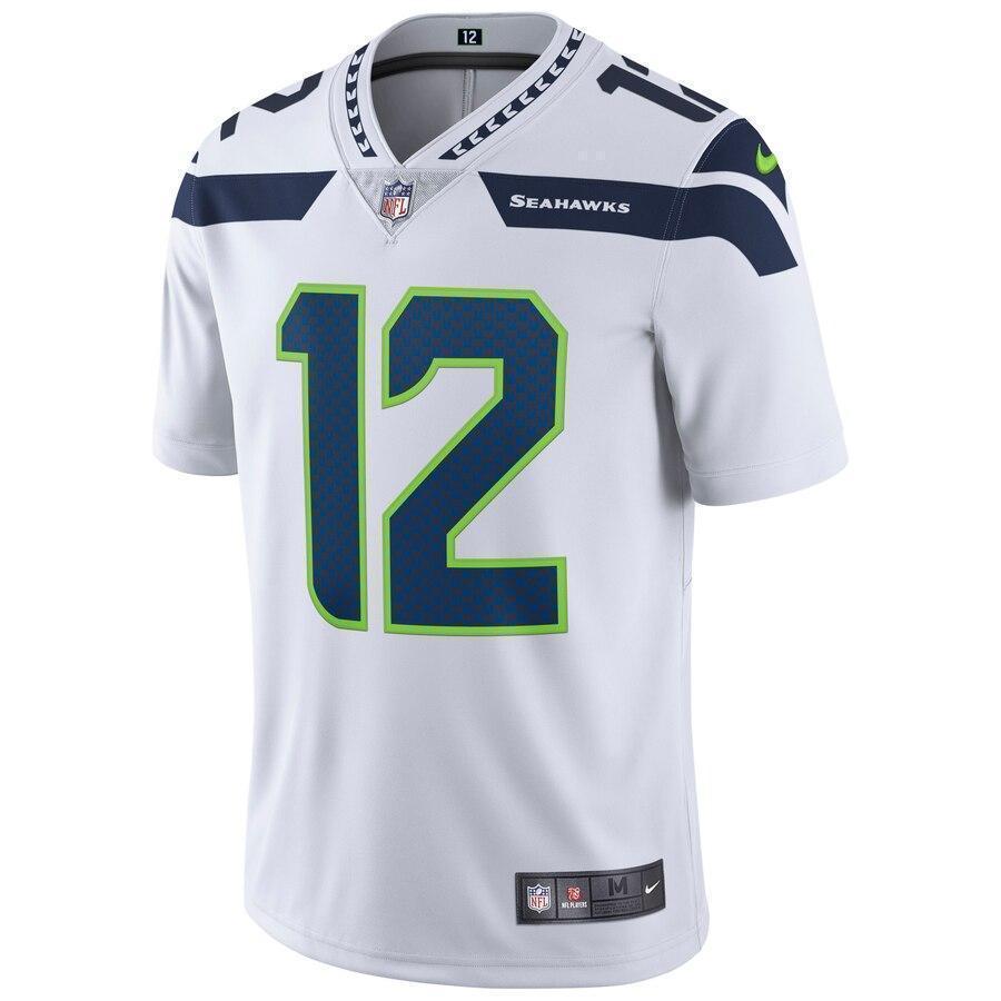 12s Seattle Seahawks Nike Vapor Untouchable Limited Player Jersey - White