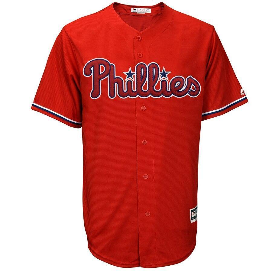 Aaron Nola Philadelphia Phillies Majestic Alternate Official Cool Base Player Jersey - Red