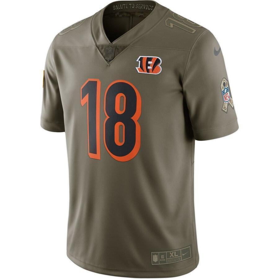 A.J. Green Cincinnati Bengals Nike Salute To Service Limited Jersey - Olive