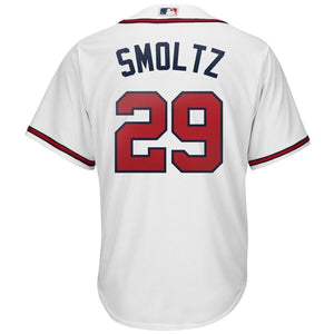 John Smoltz Atlanta Braves Majestic 2019 Home Cool Base Player Jersey – White