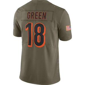 A.J. Green Cincinnati Bengals Nike Salute To Service Limited Jersey - Olive