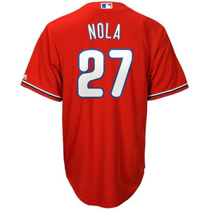 Aaron Nola Philadelphia Phillies Majestic Alternate Official Cool Base Player Jersey - Red