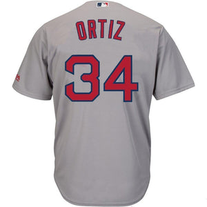 David Ortiz Boston Red Sox Majestic Cool Base Player Jersey - Gray