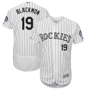 Charlie Blackmon Colorado Rockies Majestic Home Flex Base Collection Player Jersey – White