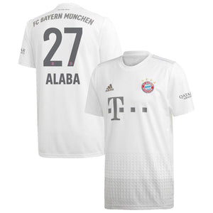 David Alaba Bayern Munich Away Soccer Jersey 2019-20 – White