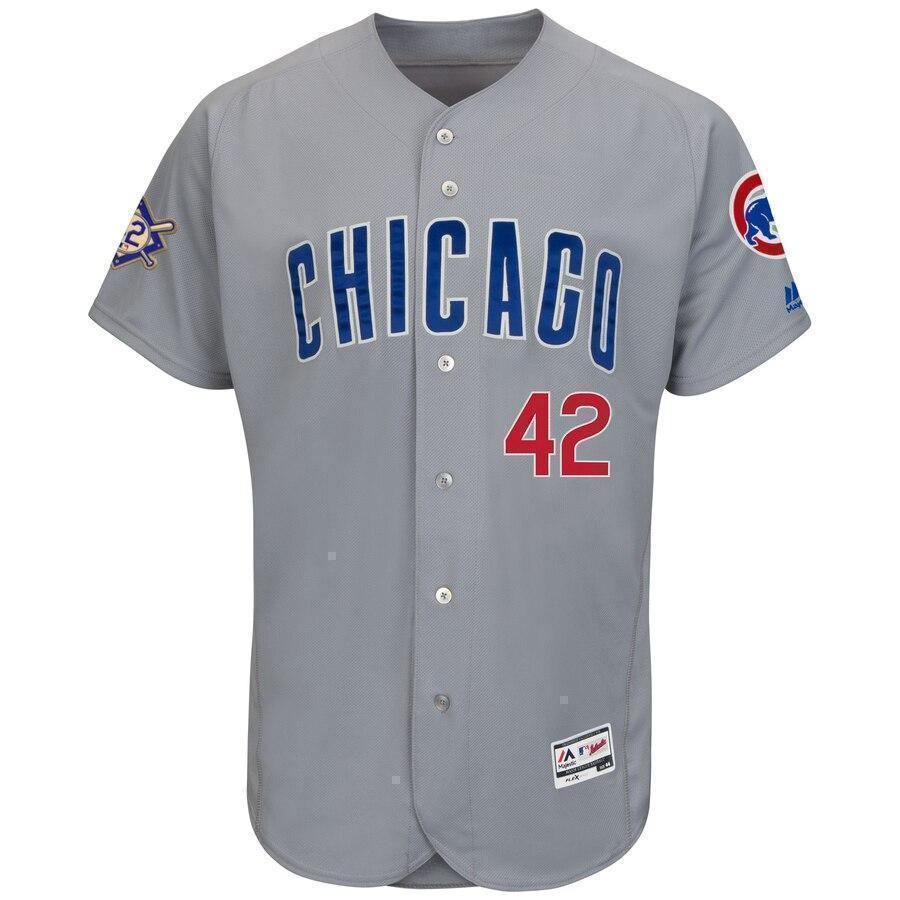 Chicago Cubs Majestic 2019 Jackie Robinson Day Flex Base Jersey – Gray