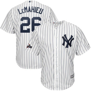 DJ LeMahieu New York Yankees Majestic 2019 Postseason Official Cool Base Player Jersey - White/Navy