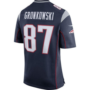 Rob Gronkowski New England Patriots Nike Game Jersey - Navy Blue/Silver