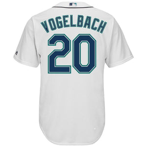 Dan Vogelbach Seattle Mariners Majestic Home Cool Base Replica Player Jersey - White