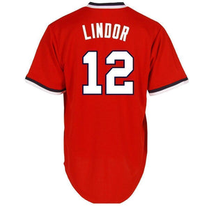 Francisco Lindor Cleveland Indians Majestic Turn Back the Clock Jersey - Red