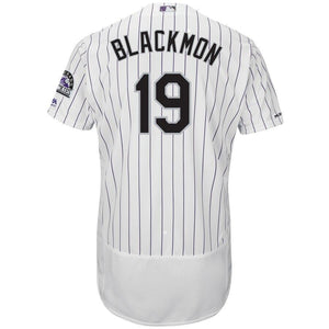 Charlie Blackmon Colorado Rockies Majestic Home Flex Base Collection Player Jersey – White