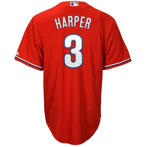 Bryce Harper Philadelphia Phillies Majestic Official Cool Base Player Jersey - Scarlet