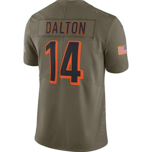 Andy Dalton Cincinnati Bengals Nike Salute To Service Limited Jersey - Olive