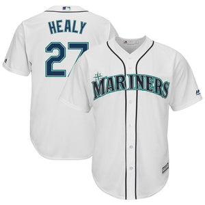 Ryon Healy Seattle Mariners Majestic Home Cool Base Player Jersey – White