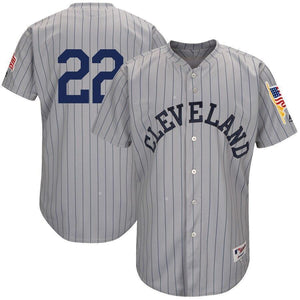 Jason Kipnis Cleveland Indians Majestic 1917 Turn Back the Clock Player Jersey - Gray