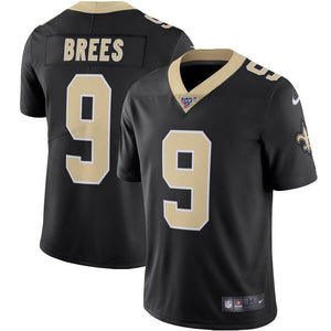 Drew Brees New Orleans Saints Nike 100th Season Vapor Limited Jersey - Black