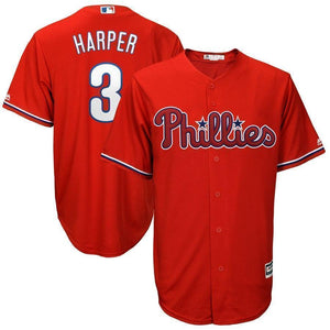 Bryce Harper Philadelphia Phillies Majestic Alternate Official Cool Base Player Jersey - Cream