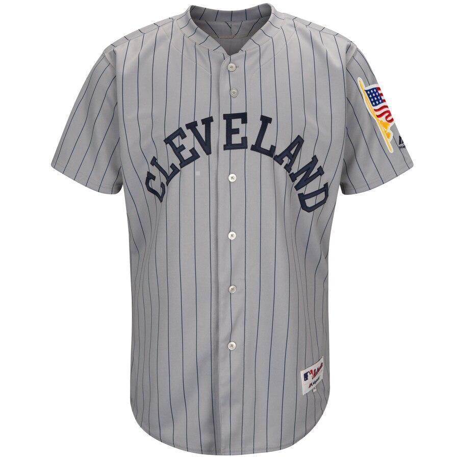 Jason Kipnis Cleveland Indians Majestic 1917 Turn Back the Clock Player Jersey - Gray