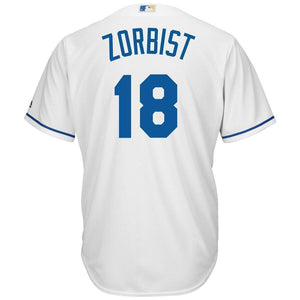 Ben Zobrist Kansas City Royals Majestic Official Cool Base Player Jersey - White