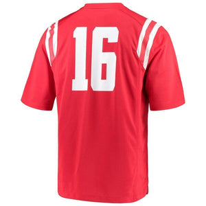 #16 Ole Miss Rebels Nike Game Football Jersey - Red