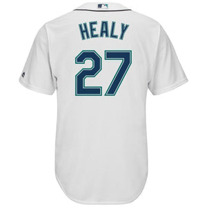 Ryon Healy Seattle Mariners Majestic Home Cool Base Player Jersey – White