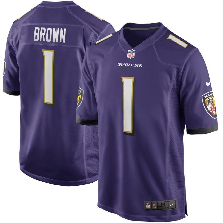 Marquise Brown Baltimore Ravens Nike Game Jersey - Purple