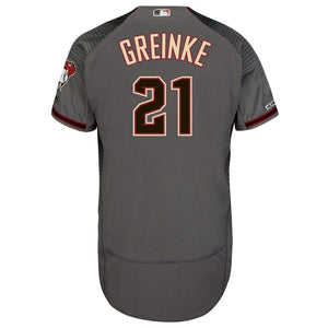 Zack Greinke Arizona Diamondbacks Majestic Road Collection Flex Base Player Jersey – Gray