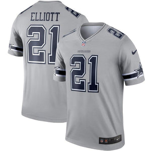 Ezekiel Elliott Dallas Cowboys Nike Inverted Legend Jersey - Gray