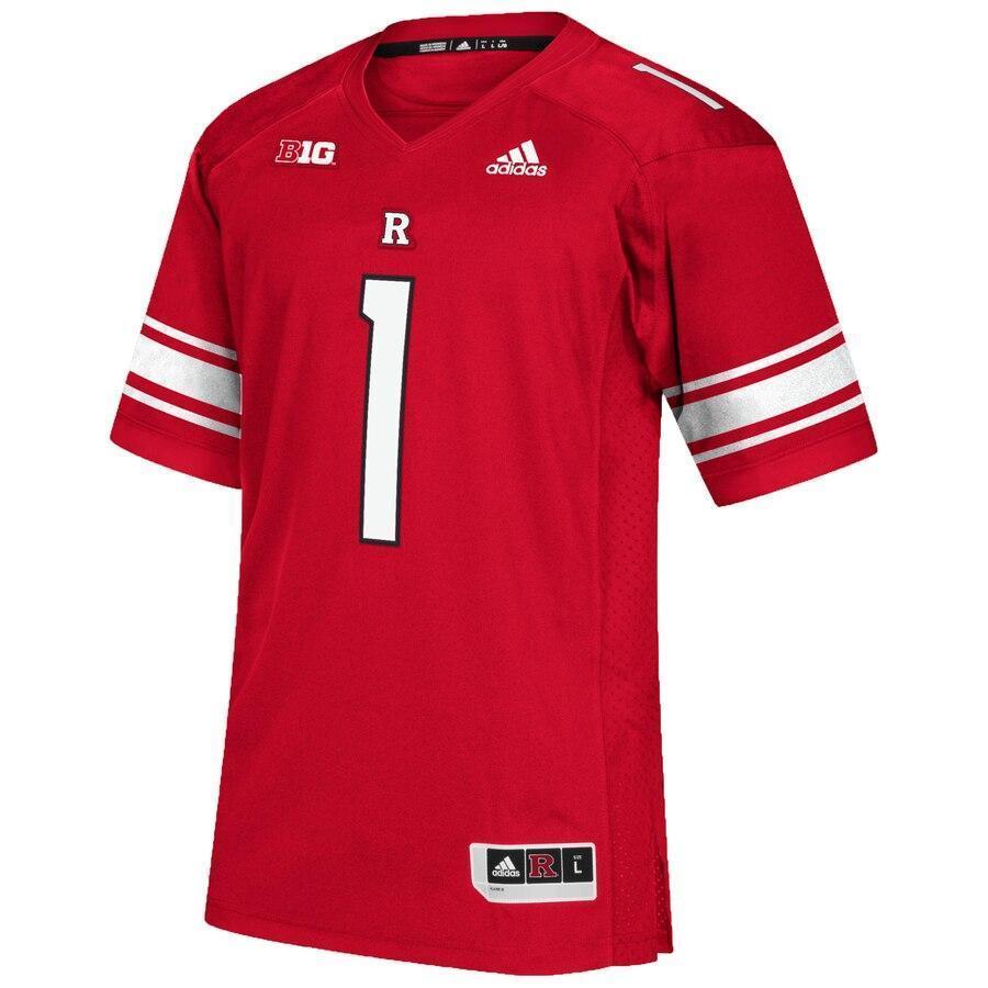 #1 Rutgers Scarlet Knights adidas Premier Jersey - Scarlet