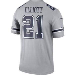 Ezekiel Elliott Dallas Cowboys Nike Inverted Legend Jersey - Gray