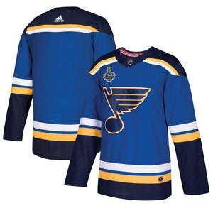 St. Louis Blues adidas 2019 Stanley Cup Final Bound Patch Jersey - Blue