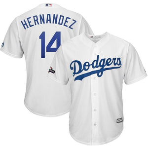 Enrique Hernandez Los Angeles Dodgers Majestic 2019 Postseason Home Official Cool Base Player Jersey - White