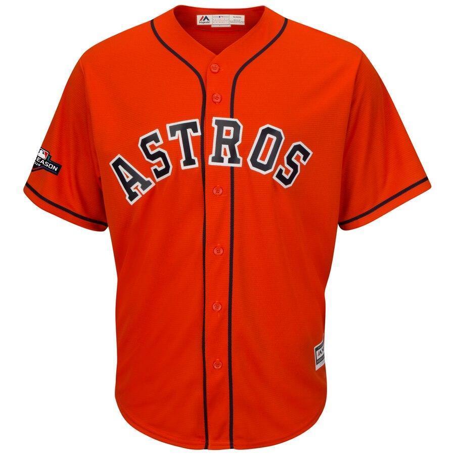 Carlos Correa Houston Astros Majestic 2019 Postseason Official Cool Base Player Jersey - Orange