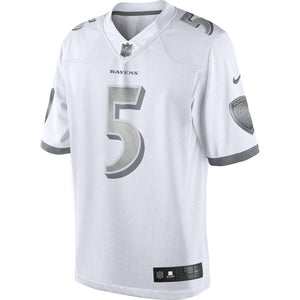 Joe Flacco Baltimore Ravens Nike Platinum Limited Jersey - White