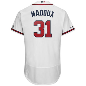 Greg Maddux Atlanta Braves Majestic 2019 Home Collection Flex Base Player Jersey – White