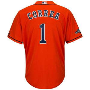 Carlos Correa Houston Astros Majestic 2019 Postseason Official Cool Base Player Jersey - Orange