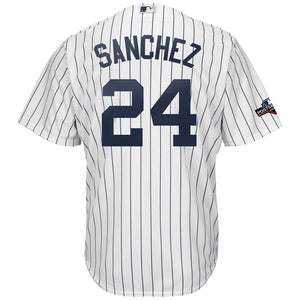 Gary Sanchez New York Yankees Majestic 2019 Postseason Official Cool Base Player Jersey - White/Navy