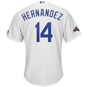 Enrique Hernandez Los Angeles Dodgers Majestic 2019 Postseason Home Official Cool Base Player Jersey - White